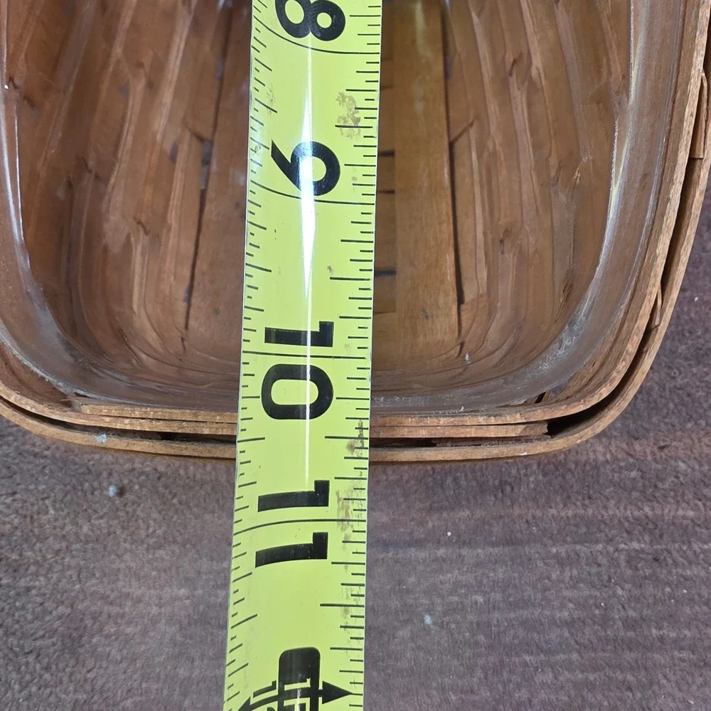 Vintage Longaberger 1991 Slant Sloped Vegetable Basket Signed 10.5x7x6.25 Liner